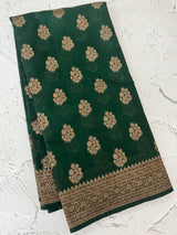 Semi banarasi saree with zari buttas - MBS6754