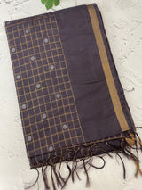 Bhagalpuri Semi tussar saree MS896 - DustyPlum