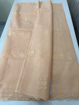 Moonga Kota checks saree with applique work MMC457 Peach