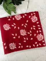 Kota Moonga checks Applique work saree MSH141(2)- Red