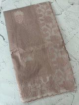 Mul chanderi saree with applique borders MSH111