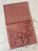 Cutwork Semi tussar saree MTSS674 NudePeach