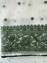 NetKota saree with chikankari machine embroidery - MS14622