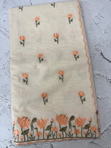 Mul chanderi embriodery saree with scalloped borders MSH176 (5)
