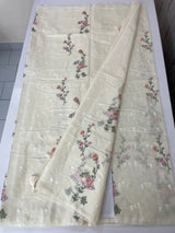 Mul chanderi embriodery saree MSH285