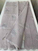 Kota Moonga checks Applique work saree MSH278 DustyLavender