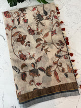 Printed Semi Kota Doria Sarees with blouse - MKD561 (5)