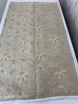 Soft chanderi tussar saree with applique work MKT4498