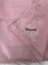 Crush Organza saree with applique work MBS677