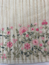 Mul chanderi saree with embriodery & zari lines MSH275