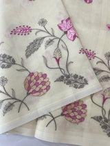 Lightweight Kota Supernet saree with embroidery MS143