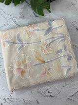 Soft mul chanderi saree with prints and embroidery MSH190 (4)- Ivory