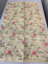 Silky kota saree with embriodery MS16426 PastelYellow