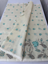 Lightweight Kota Supernet saree with embroidery MS143