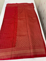 Semi Banarasi Georgette saree MKGS612 DeepRed