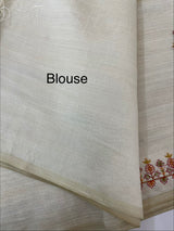 Blended semi tussar silk saree with embroidery MSJ679(5)
