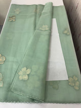 Soft Organza tissue Applique work saree MSLK116