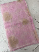 Viscose organza saree with thread work - MSH925 PastelPink