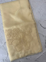 Soft crush Organza saree with beads work MBS679 Pastel DustyYellow