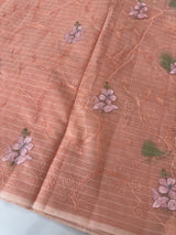 Netkota embriodery saree MS1495 Peach