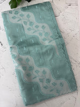 Blended Tussar silk saree with applique work- MSH225 Blue