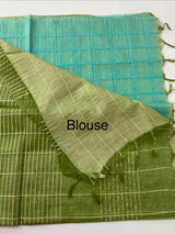 Semi Organza saree with checks - MSD634 (4)