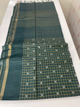 Bhagalpuri Semi tussar saree MS896 DustyTeal Green
