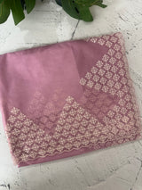 Soft Organza saree with embroidery and sequins borders - MCK286 PinkLavender