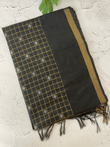 Bhagalpuri Semi tussar saree MS896 - Black
