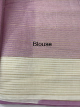 Mul chanderi saree with embriodery & zari lines MSH254