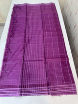 Soft organza saree with thread checks and sequence work MOS867(6)