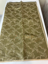 Blended tussar silk saree with embroidery- MSH158 DuskyOlive