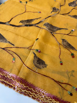 Crush Georgette-Organza saree with kanta embroidery and 3D prints saree MSB3