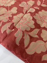 Semi organza saree with appliqué work - MSH906 DuskyPeach