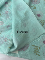 Mul chanderi saree with embroidery - MS14899 PastelBlue