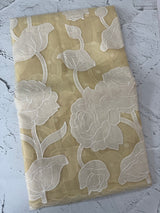 Semi organza saree with appliqué work - MSH906- Beige(1)