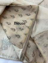 Pure soft kota silk saree with embroidery MS19078 Beige
