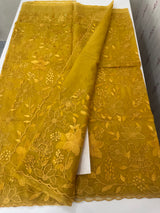 Soft Organza saree with Applique work MSLK478