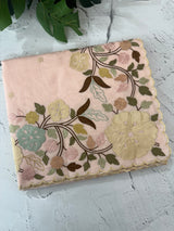 Chanderi cotton saree with embroidery borders - MSH4545 PastelPeach