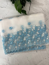 Soft Organza saree with embroidery borders - MCW895