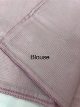 Kota checks saree with embroidery - MS7679 Lilac