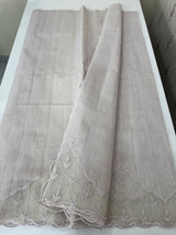 Khadi supernet saree with net applique borders MSH208 (1)- Lilac
