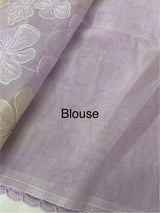 Viscose organza saree with thread work - MSH925 Lavender