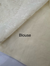 Netkota embriodery saree MSH263 Ivory