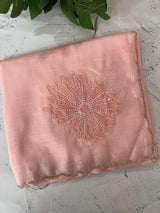 Soft crush Organza saree with beads work MBS679 PastelPeachPink