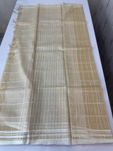 Soft organza saree with thread checks and sequence work MOS867(11) - Beige