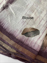 Semi tussar saree with hand painting, kanta embroidery and Pita work MS3433