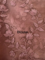 Soft Crush organza saree with embroidery and cutdana work - MOS5782