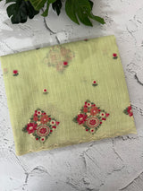 Premium Soft kota silk saree with embroidery MSS678- PastelGreen