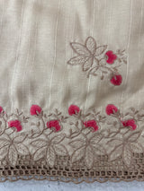Soft crepe tussar silk saree with embroidery and cutwork MSH207